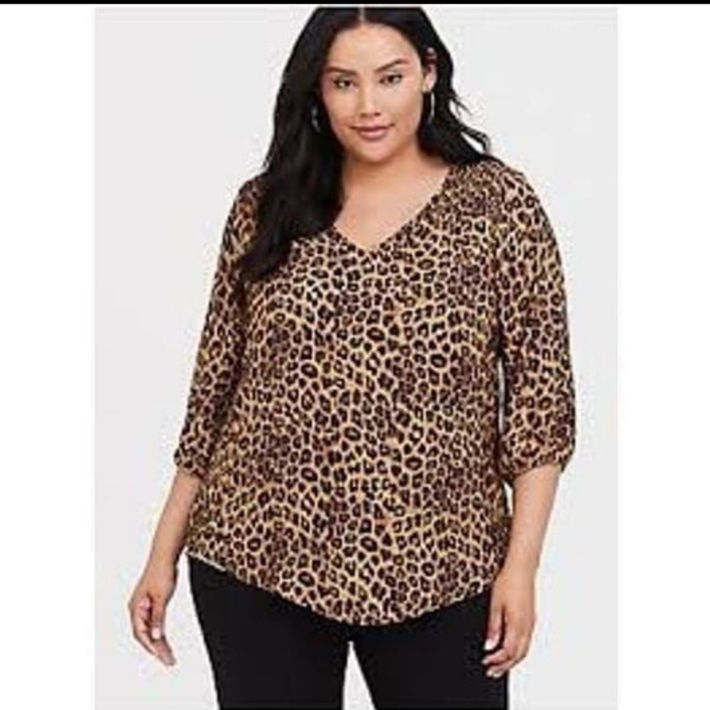 Torrid leopard blouse
